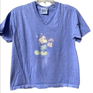Fresh Produce Vintage 100% Cotton Walt Disney World Mickey Tee. Size S